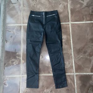 Princess Polly Leather Pants with Zippers